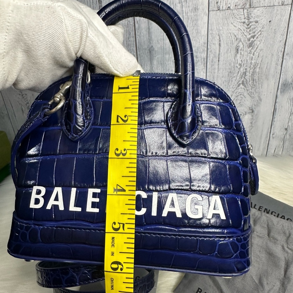 BALENCIAGA ville xxs crocodile -embossed leather in navy - Picture 13 of 15